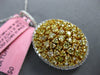LARGE 2.71CT WHITE & FANCY YELLOW DIAMOND 18KT 2 TONE GOLD CLUSTER OVAL PENDANT