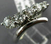 ESTATE LARGE 1.10CT DIAMOND 14KT WHITE GOLD 3D GRADUATING ANNIVERSARY RING 17790