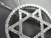 ESTATE EXTRA LARGE 2.68CT DIAMOND 14KT WHITE GOLD STAR OF DAVID PENDANT #ELV15
