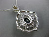 LARGE 4.7CT DIAMOND & AAA SAPPHIRE 14K WHITE GOLD OVAL FILIGREE FLOATING PENDANT