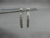 ESTATE .45CT DIAMOND 14K WHITE GOLD DOUBLE SIDED HUGGIE HOOP EARRINGS  #22504
