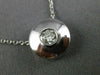 ESTATE .17CT DIAMOND 14KT WHITE GOLD 3D CLASSIC ROUND SOLITAIRE PENDANT #4672