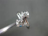 ANTIQUE WIDE .60CT DIAMOND 14KT WHITE GOLD DOUBLE HEADED FUN RING STUNNING 17259