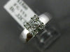 .32CT ROUND & BAGUETTE DIAMOND 14KT WHITE GOLD SQUARE FRIENDSHIP LOVE RING #1573