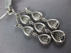 ESTATE LARGE 1.68CT DIAMOND 18K WHITE GOLD CHANDELIER TEAR DROP FLOATING PENDANT