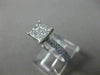 LARGE .75CT DIAMOND 14KT WHITE GOLD SQUARE INVISIBLE DOUBLE ROW ENGAGEMENT RING