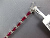 ESTATE 6.61CT DIAMOND & AAA RUBY 18K WHITE GOLD BAGUETTE & ROUND TENNIS BRACELET
