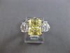 LARGE 4.6CT SYNTHETIC WHITE & FANCY YELLOW DIAMOND 14KT YELLOW GOLD RING #28142