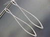 ESTATE EXTRA LARGE 1.74CT DIAMOND 18K WHITE GOLD LEAF TEAR DROP HANGING EARRINGS