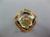 ESTATE 12.26CT AAA SMOKEY TOPAZ 14KT ROSE GOLD 3D SOLITAIRE SQURE FUN RING