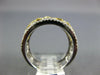 ESTATE WIDE .67CT DIAMOND 18KT TWO TONE GOLD 3D OPEN FILIGREE ANNIVERSARY RING