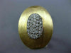 ESTATE LARGE .50CT DIAMOND 14KT TWO TONE GOLD 3D CLASSIC OVAL ITALIAN FUN RING