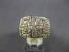ESTATE WIDE .18CT DIAMOND 14KT YELLOW GOLD CLASSIC GREEK DESIGN ANNIVERSARY RING