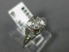 ANTIQUE .20CT OLD MINE DIAMOND 14K WHITE GOLD 3D FILIGREE ENGAGEMENT RING 10181