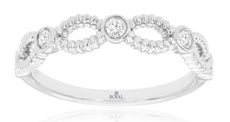 .20CT DIAMOND 14KT WHITE GOLD 3D ROUND 3 STONE OVAL LINK BEZEL ANNIVERSARY RING