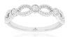 .20CT DIAMOND 14KT WHITE GOLD 3D ROUND 3 STONE OVAL LINK BEZEL ANNIVERSARY RING