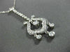 ANTIQUE LONG 1.0CT DIAMOND 14KT WHITE GOLD FLOATING CHANDELIER PENDANT #15422