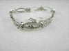 ANTIQUE WIDE 1.90CT FILIGREE 14KT WHITE GOLD DIAMOND BUTTERFLY BRACELET
