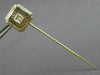 ANTIQUE .03CT OLD MINE DIAMOND 14KT 2 TONE GOLD OCTAGON FILIGREE LAPEL PIN 26194