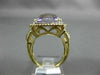 LARGE 10.93CT DIAMOND & AAA EXTRA FACET AMETHYST 14K TWO TONE GOLD FILIGREE RING