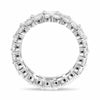 LARGE 15.04CT DIAMOND PLATINUM 3D ROUND & EMERALD CUT ETERNITY ANNIVERSARY RING