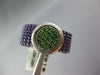 .48CT AAA TSAVORITE 14K WHITE GOLD CLUSTER FLEXIBLE INTERCHANGEABLE PENDANT RING