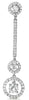 ESTATE .69CT DIAMOND 14KT WHITE GOLD THREE STONE CIRCULAR BAR FLOATING PENDANT