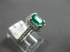 .74CT DIAMOND & AAA EMERALD 14KT WHITE GOLD SQUARE HALO CLASSIC ENGAGEMENT RING