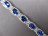 LARGE 17.88CT DIAMOND & AAA SAPPHIRE 18KT WHITE GOLD 3D CUSHION & ROUND BRACELET