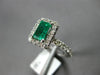 1.08CT DIAMOND & AAA EMERALD 14KT WHITE GOLD CLASSIC SQUARE HALO ENGAGEMENT RING