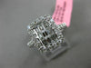 ESTATE LARGE 1.02CT ROUND & BAGUETTE DIAMOND 18KT WHITE GOLD 3D ENGAGEMENT RING