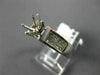 WIDE .96CT DIAMOND 14KT WHITE GOLD 3D PRINCESS SEMI MOUNT ENGAGEMENT RING #18891