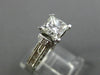 LARGE 1.71CT ROUND PRINCESS & BAGUETTE DIAMOND 14K WHITE GOLD 3D ENGAGEMENT RING