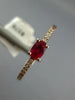 .39CT DIAMOND & AAA RUBY 14KT ROSE GOLD 3D CLASSIC OVAL & ROUND FRIENDSHIP RING