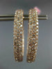 LARGE 6.08CT PINK DIAMOND 18KT ROSE GOLD MULTI ROW INSIDE OUT 3D HOOP EARRINGS