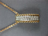 ESTATE 2.25CT DIAMOND & AAA EMERALD CUT CITRINE 14KT 2 TONE GOLD 3D HALO PENDANT