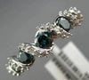 ESTATE .87CT WHITE & BLUE DIAMOND 14KT WHITE GOLD 5 STONE CRISS CROSS LOVE RING
