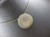 ESTATE LARGE 2.17CT DIAMOND 14K YELLOW GOLD CLASSIC ROUND PAVE FUN LOVE NECKLACE