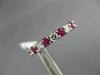 ESTATE 2.52CT ROUND CUT DIAMOND & AAA RUBY 14KT WHITE GOLD ETERNITY RING #22275