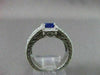 ESTATE WIDE 2.95CT DIAMOND & AAA TANZANITE 14KT WHITE GOLD FILIGREE RING #1505