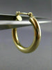 ESTATE 14KT YELLOW GOLD 3D CLASSIC HANGING HOOP EARRINGS #25136