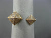 ESTATE WIDE .25CT ROUND DIAMOND 14KT ROSE GOLD 3D PAVE DOUBLE PYRAMID FUN RING