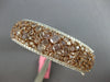 LARGE GIA 20.12CT WHITE & PINK DIAMOND 18KT WHITE & ROSE GOLD 3D BANGLE BRACELET