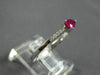 ESTATE .34CT DIAMOND & AAA RUBY 14KT WHITE GOLD 3D ROUND & PEAR SHAPE FUN RING
