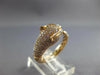 ESTATE .63CT DIAMOND & AAA EMERALD 18K ROSE GOLD HAPPY PANTHER JAGUAR FUN RING