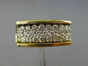 ESTATE WIDE .93CT DIAMOND 18K WHITE & YELLOW GOLD THREE ROW RECTANGULAR RING 138