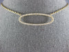 ESTATE LARGE .49CT DIAMOND 18KT YELLOW GOLD 3D OPEN SIDEWAYS OVAL FUN PENDANT