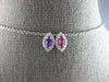 .32CT DIAMOND & AAA RUBY & AMETHYST 14KT WHITE GOLD MARQUISE SHAPE HALO PENDANT