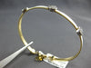 .31CT DIAMOND 14KT 2 TONE GOLD 3D PAST PRESENT FUTURE FLEXIBLE BANGLE BRACELET