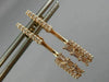 ESTATE .31CT ROUND & BAGUETTE DIAMOND 14KT ROSE GOLD ELONGATED HANGING EARRINGS